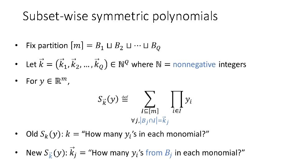 Subset-wise symmetric polynomials 