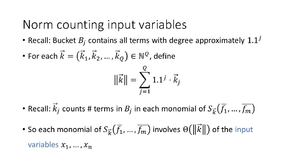 Norm counting input variables • 