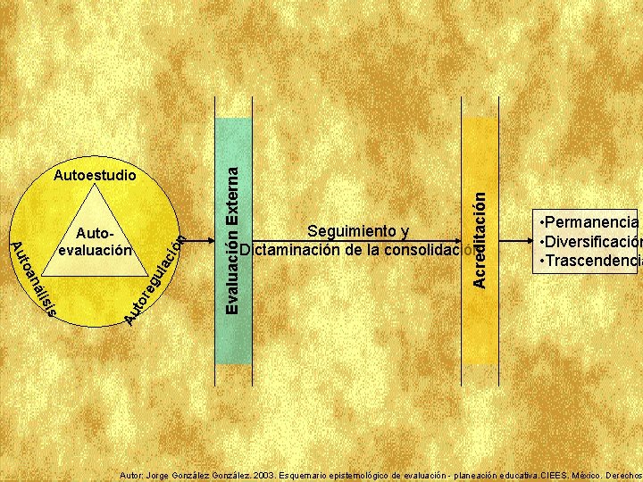 Acreditación n ció ula eg tor Au is lis ná toa Au Autoevaluación Externa