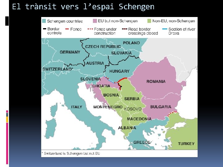 El trànsit vers l’espai Schengen 