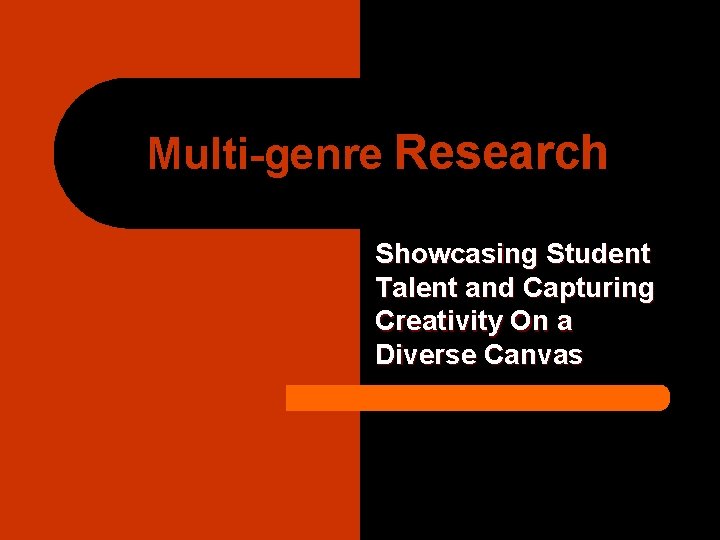 Multigenre Research Showcasing Student Talent and Capturing Creativity