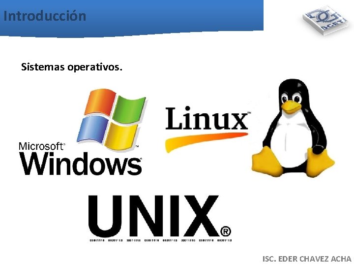 Introducción Sistemas operativos. ISC. EDER CHAVEZ ACHA 