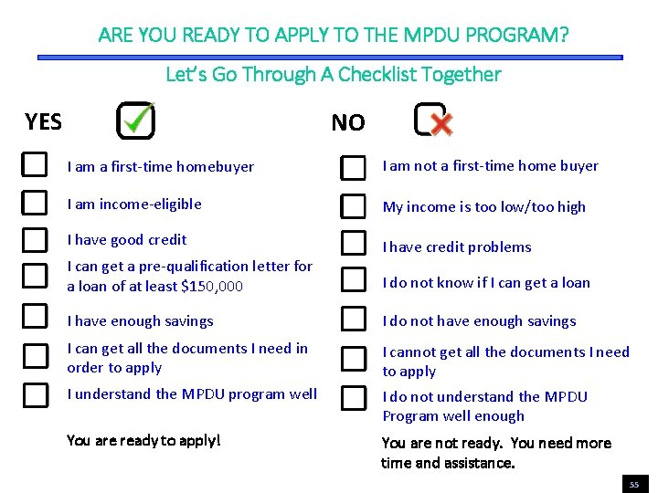 ARE YOU READY TO APPLY TO THE MPDU PROGRAM? Let’s Go Through A Checklist