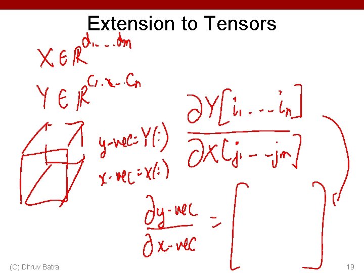 Extension to Tensors (C) Dhruv Batra 19 