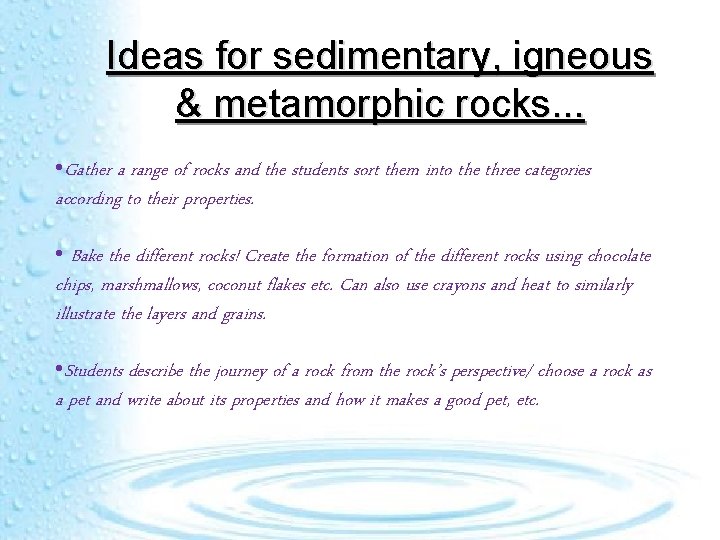 KS 3 Geography Rivers rocks Can you remember