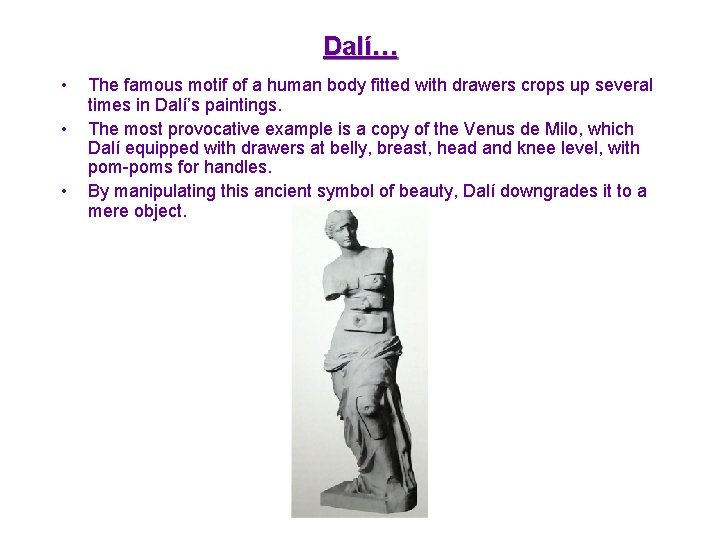 Dalí… • • • The famous motif of a human body fitted with drawers