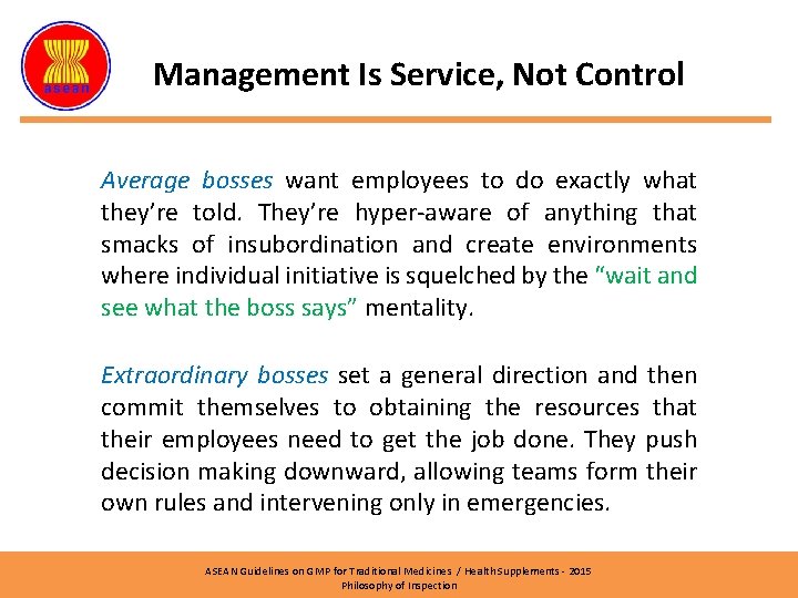 Management Is Service, Not Control Average bosses want employees to do exactly what they’re