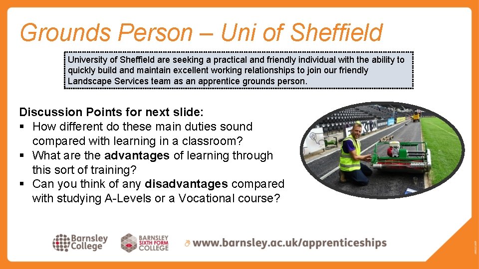 Grounds Person – Uni of Sheffield University of Sheffield are seeking a practical and