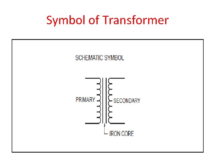 Symbol of Transformer 