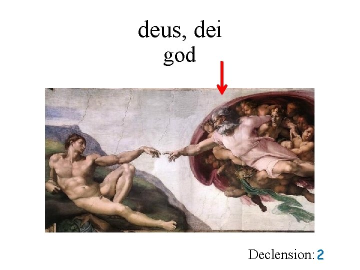 deus, dei god Declension: 2 
