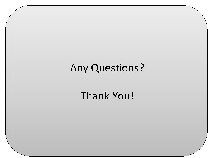 Any Questions? Thank You! 