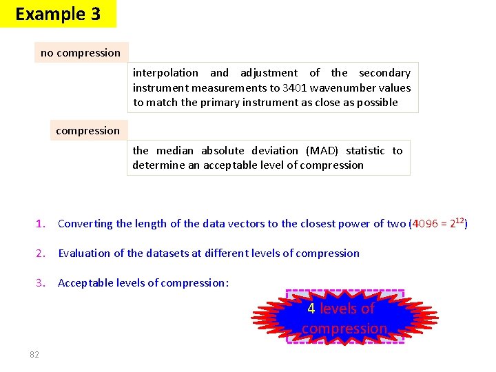 Example 3 no compression interpolation and adjustment of the secondary instrument measurements to 3401 Example 3 no compression interpolation and adjustment of the secondary instrument measurements to 3401
