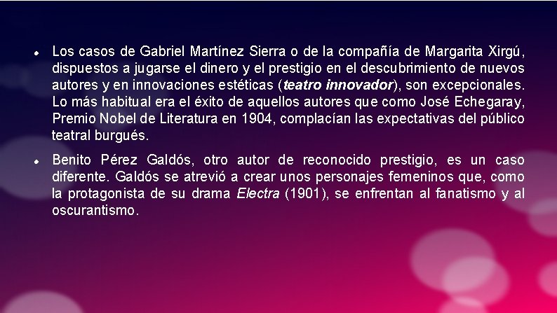  Los casos de Gabriel Martínez Sierra o de la compañía de Margarita Xirgú,