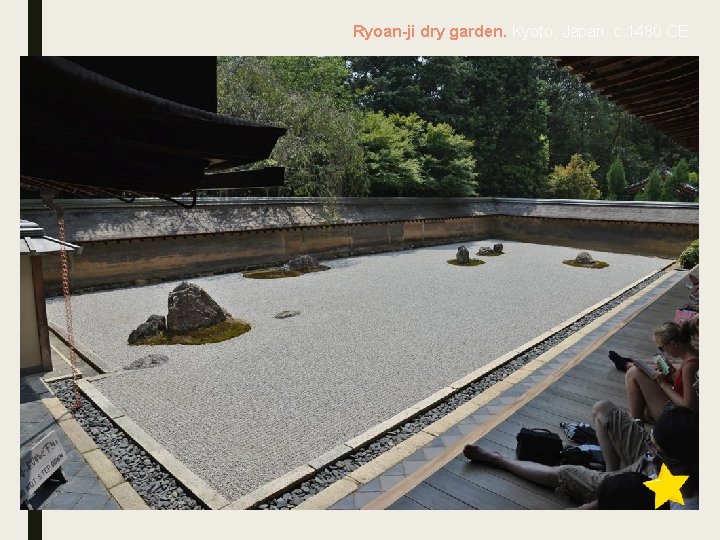 Ryoan-ji dry garden. Kyoto, Japan. c. 1480 CE. 