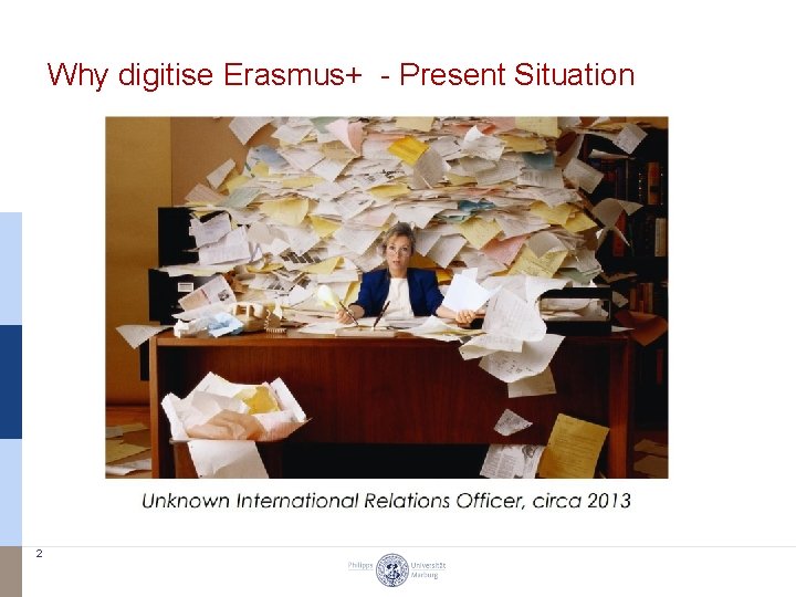 Why digitise Erasmus+ - Present Situation 2 