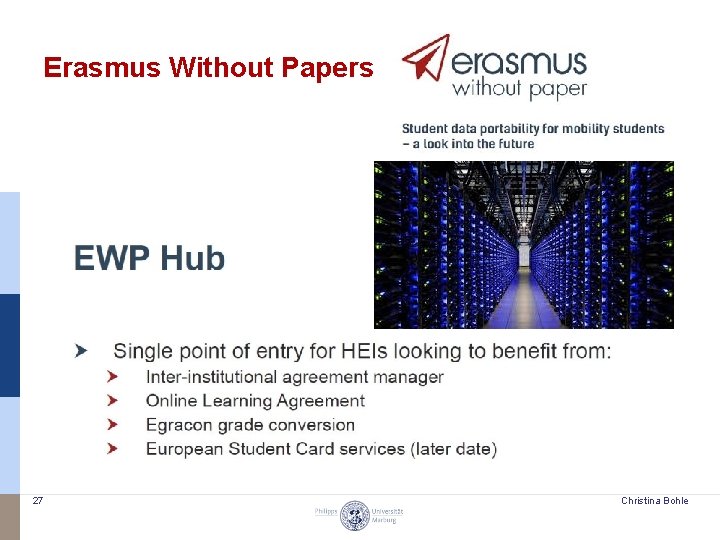 Erasmus Without Papers 27 Christina Bohle 