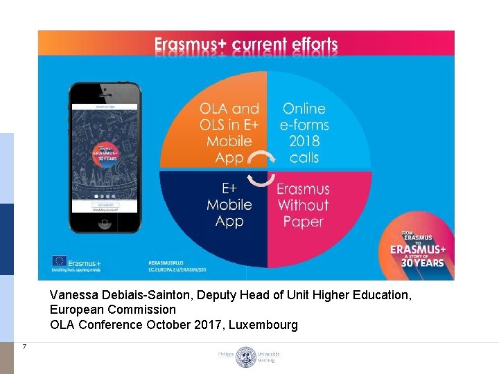 Vanessa Debiais-Sainton, Deputy Head of Unit Higher Education, European Commission OLA Conference October 2017,
