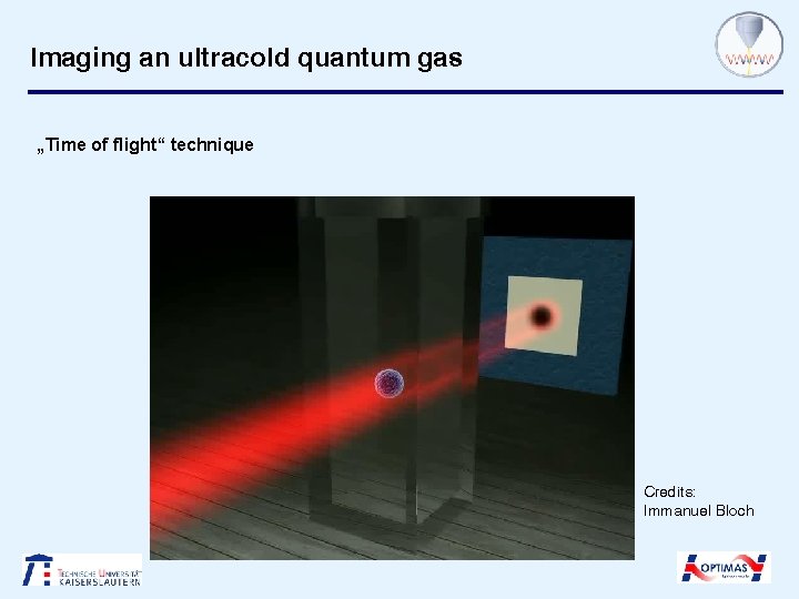 Imaging an ultracold quantum gas „Time of flight“ technique Credits: Immanuel Bloch 