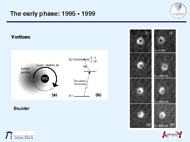 The early phase: 1995 - 1999 Vortices Boulder 