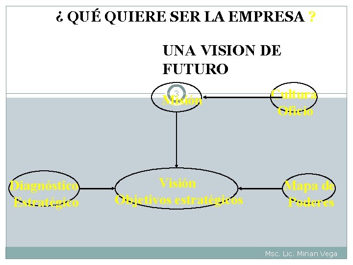 ¿ QUÉ QUIERE SER LA EMPRESA ? UNA VISION DE FUTURO 3 Misión Diagnóstico