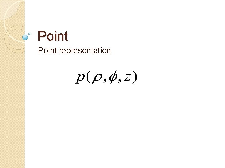 Point representation 