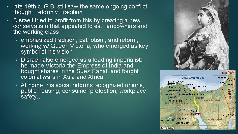 late 19 th c. G. B. still saw the same ongoing conflict though: reform