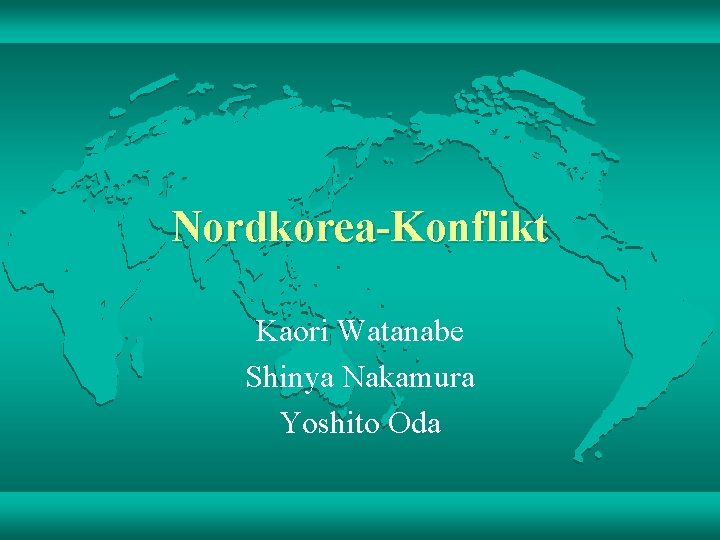 Nordkorea-Konflikt Kaori Watanabe Shinya Nakamura Yoshito Oda 