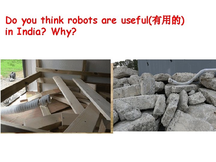 Do you think robots are useful(有用的) in India? Why? 