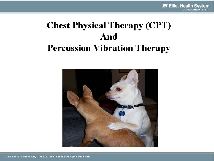 Chest Physical Therapy (CPT) And Percussion Vibration Therapy Confidential & Proprietary | © 2020