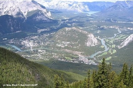 La Bow River traversant Banff 