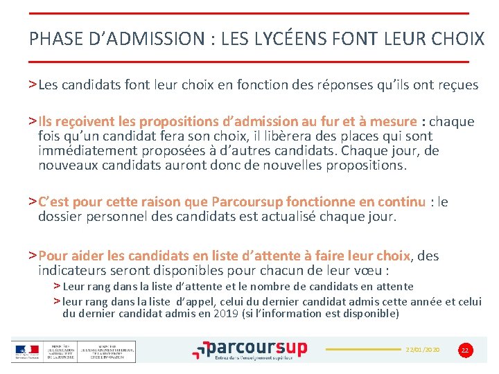 PHASE D’ADMISSION : LES LYCÉENS FONT LEUR CHOIX > Les candidats font leur choix