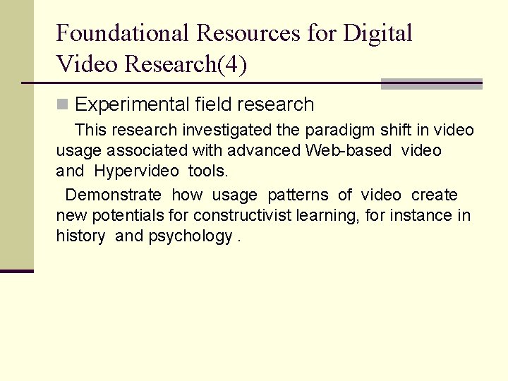 Video Research Introduction to the Learning Sciences Bilingual 7 th