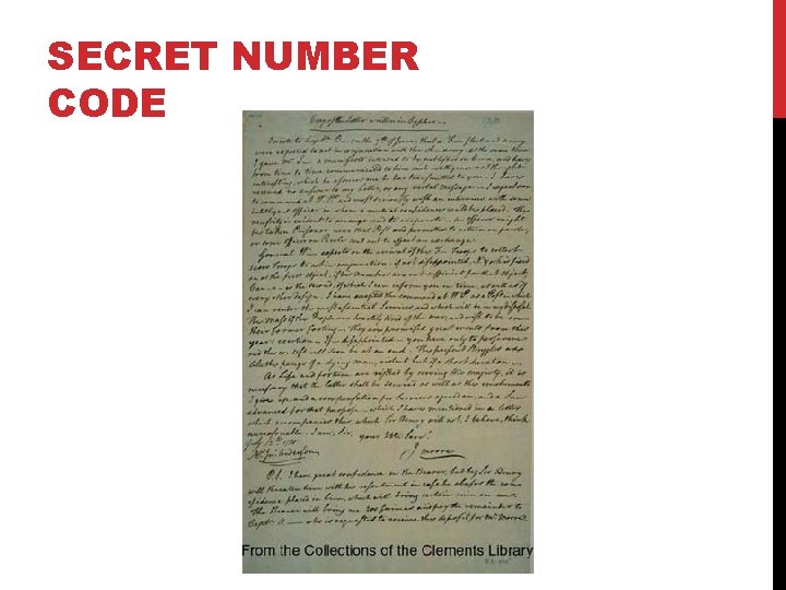 SECRET NUMBER CODE 