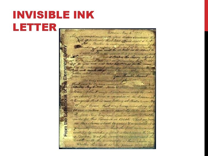 INVISIBLE INK LETTER 