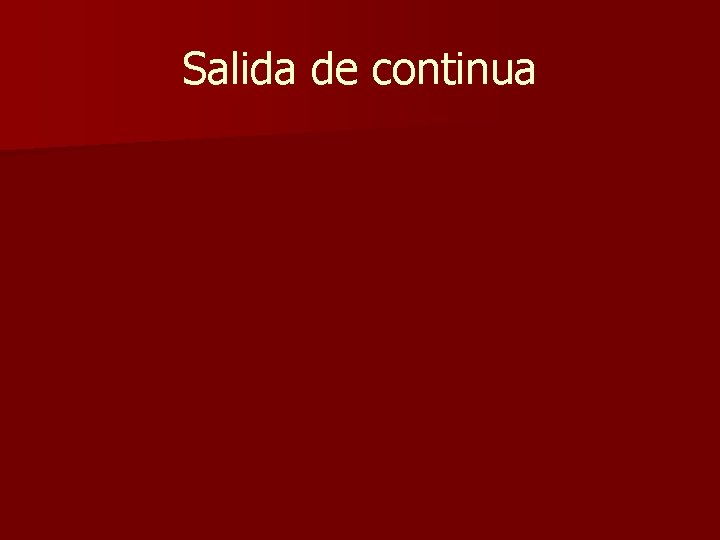 Salida de continua 