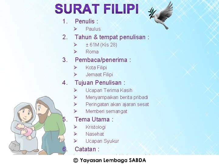 1. Penulis : Ø 2. Tahun & tempat penulisan : Ø Ø 3. Ucapan