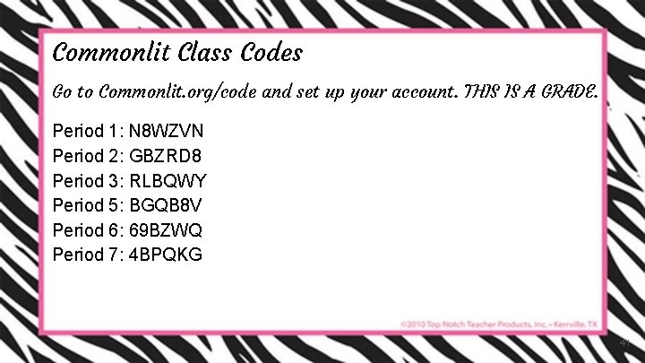 Commonlit Class Codes Go to Commonlit. org/code and set up your account. THIS IS