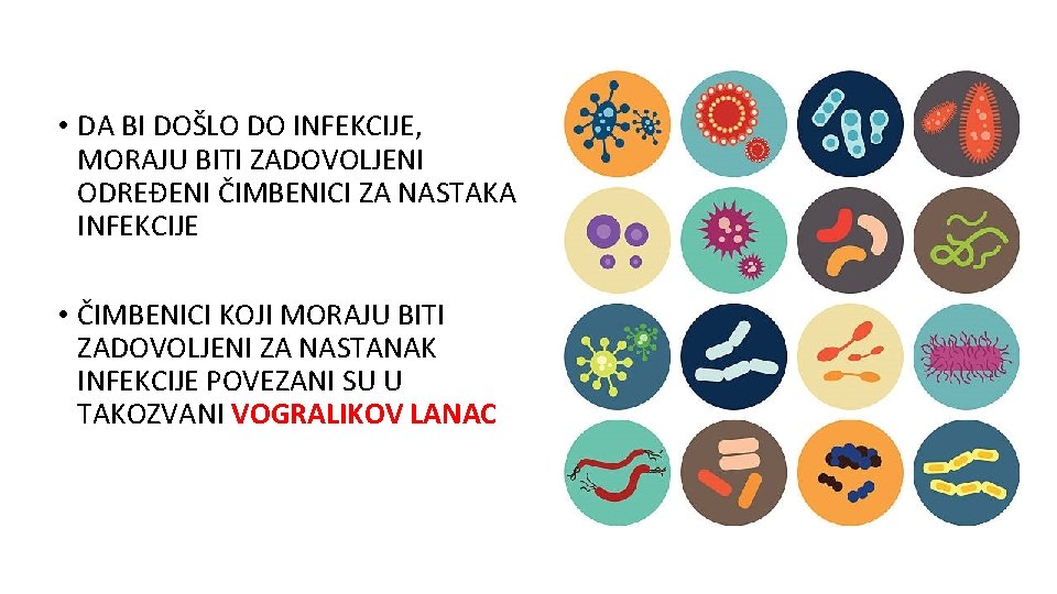  • DA BI DOŠLO DO INFEKCIJE, MORAJU BITI ZADOVOLJENI ODREĐENI ČIMBENICI ZA NASTAKA