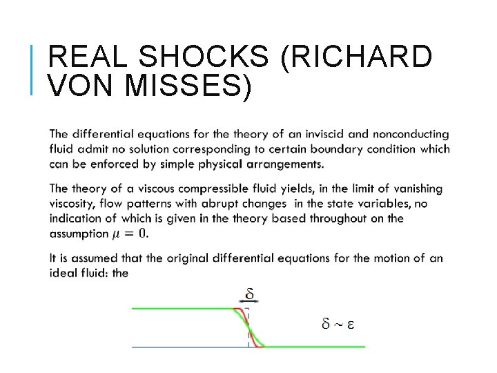 REAL SHOCKS (RICHARD VON MISSES) 