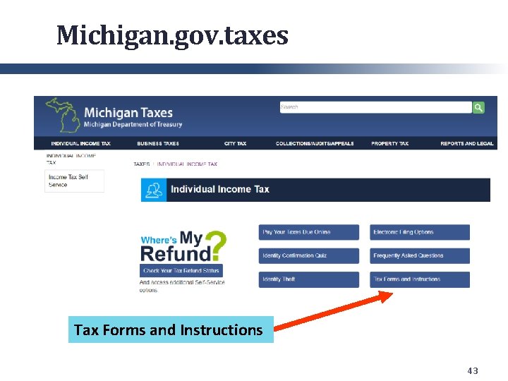 Michigan. gov. taxes Tax Forms and Instructions 43 