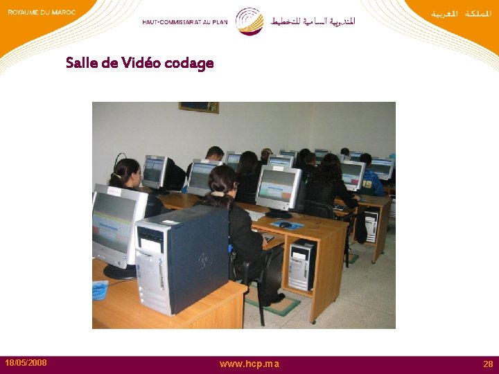 Salle de Vidéo codage 18/05/2008 www. hcp. ma 28 