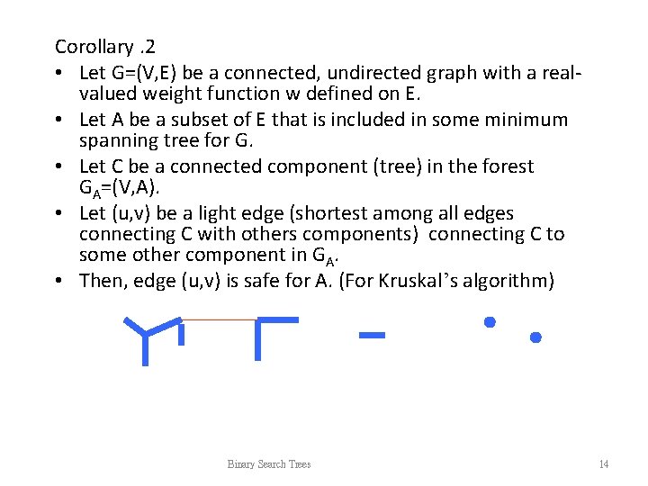 Corollary. 2 • Let G=(V, E) be a connected, undirected graph with a realvalued Corollary. 2 • Let G=(V, E) be a connected, undirected graph with a realvalued