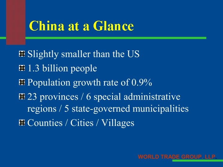 China at a Glance 