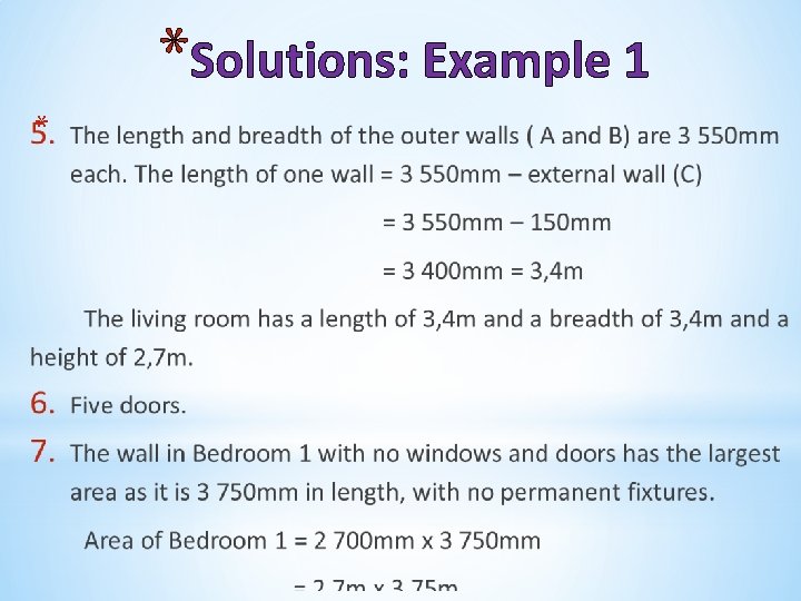 *Solutions: Example 1 * 