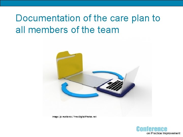 Documentation of the care plan to all members of the team Image: jscreationzs /