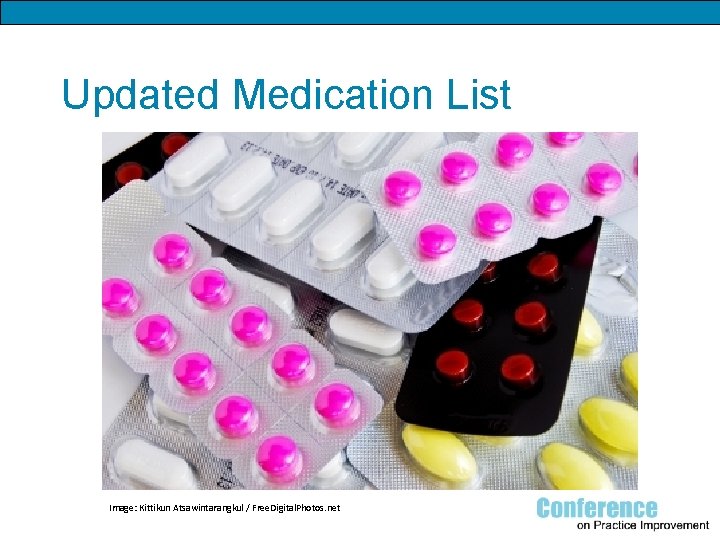 Updated Medication List Image: Kittikun Atsawintarangkul / Free. Digital. Photos. net 