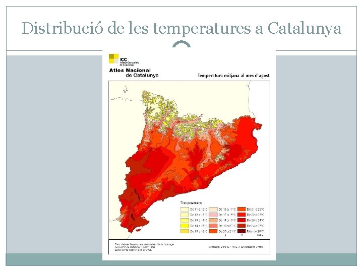 Distribució de les temperatures a Catalunya 