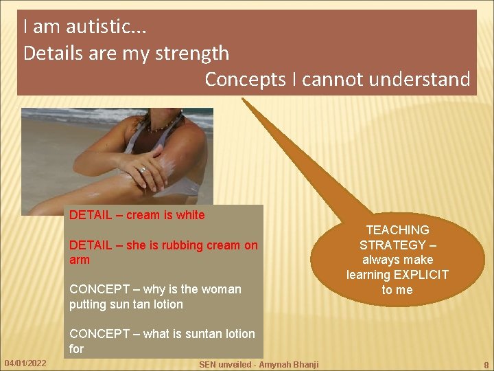 I am autistic. . . Details are my strength Concepts I cannot understand DETAIL