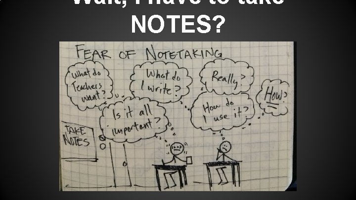 Wait, I have to take NOTES? 