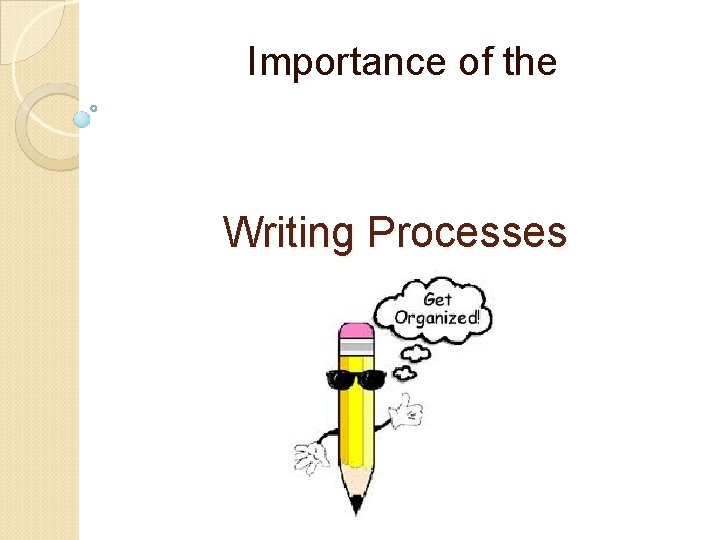 Importance of the Writing Processes 